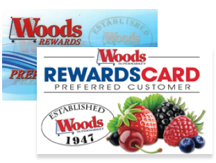 Woods reward cards