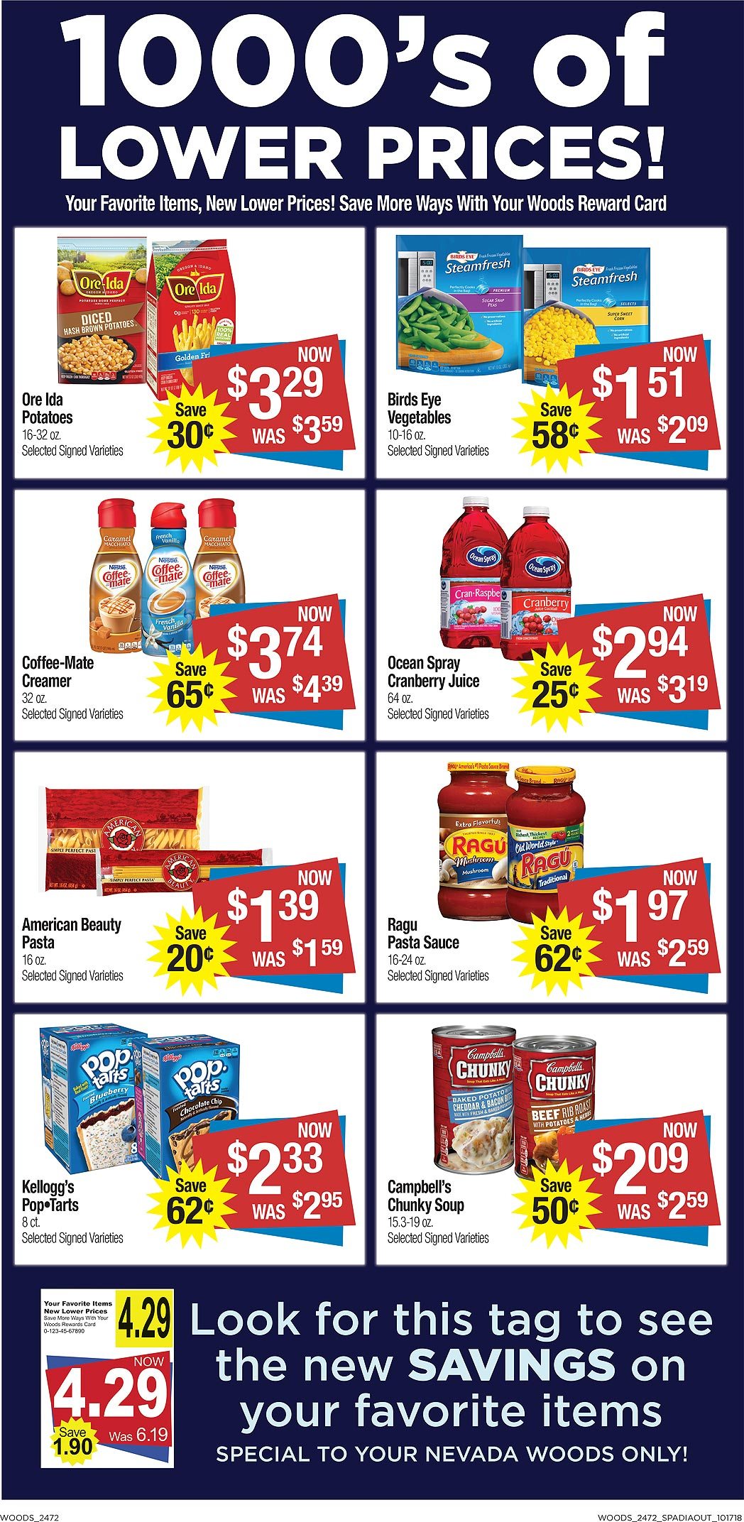 1000s of lower prices highlighted items