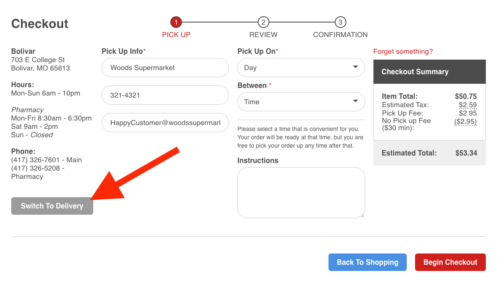 how to select grocery delivery