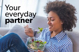 Your everyday partner (women eating salad)