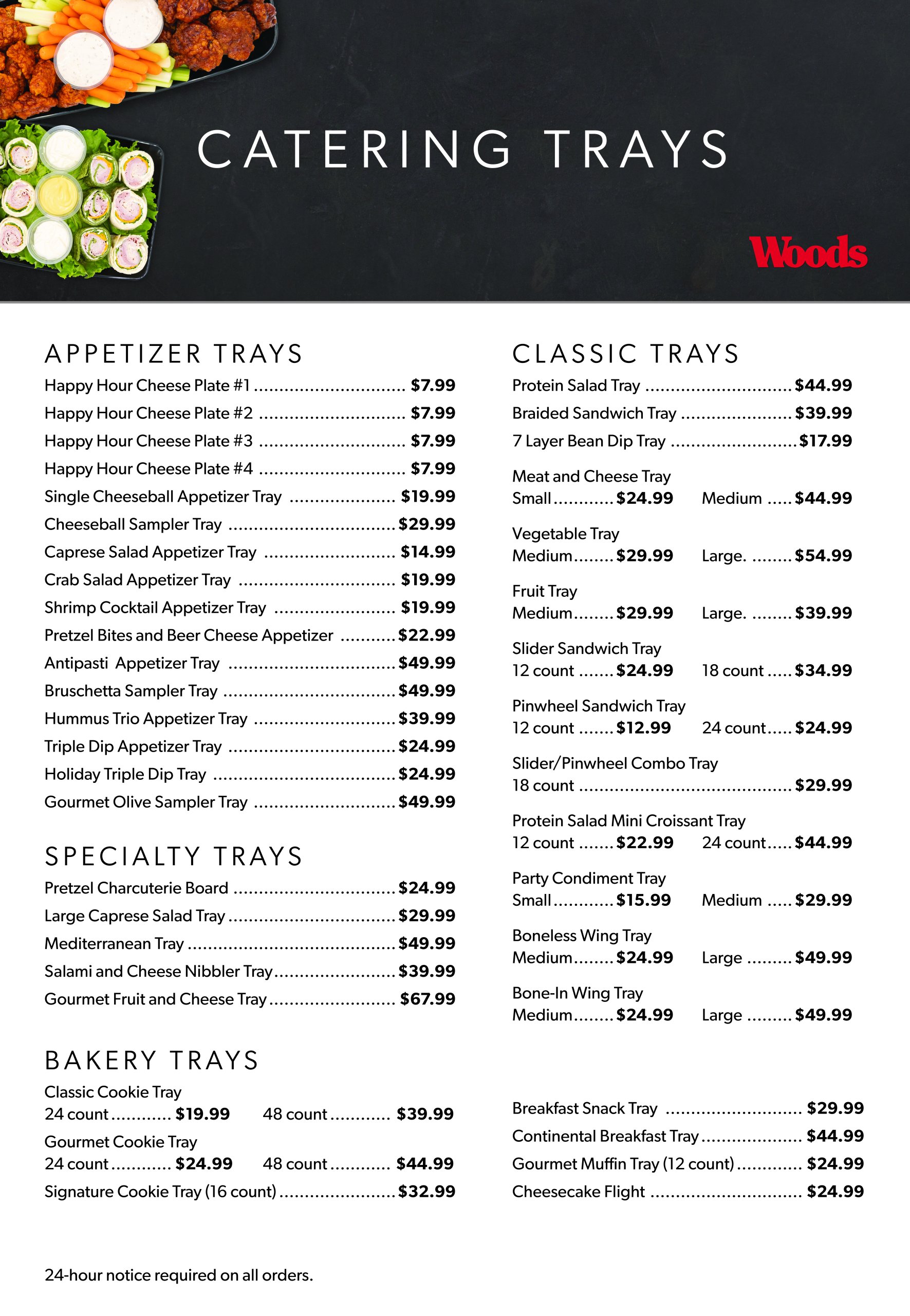 Catering Trays Woods Supermarket